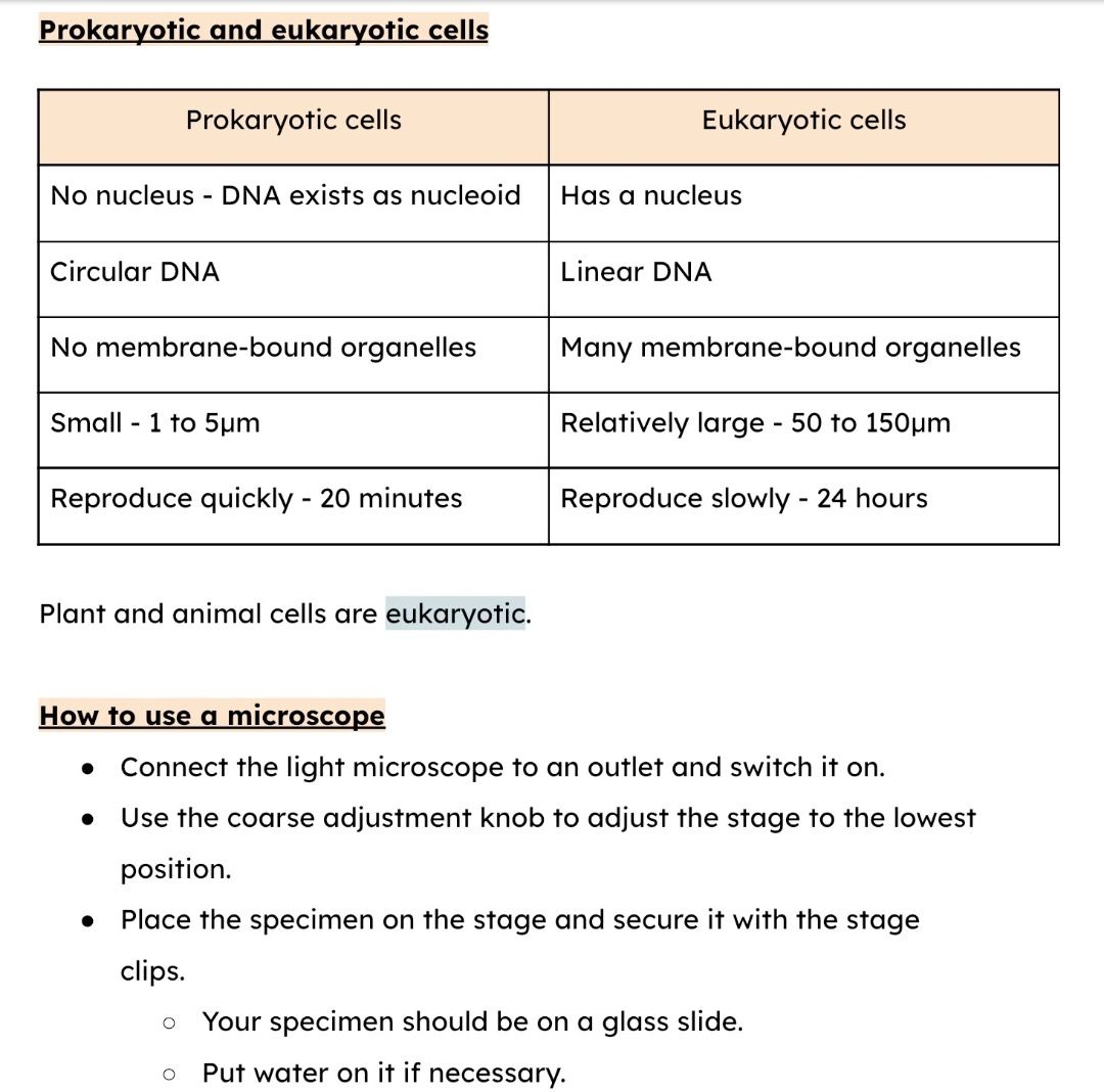 RGS Sec 1 Science Notes IP O level Raffles Girls School Lower Sec ...
