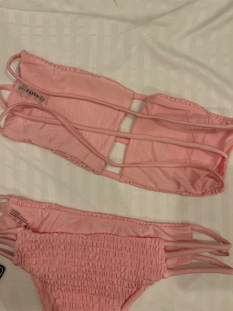 Zaful baby pink bikini, Women's Fashion, Swimwear, Bikinis & Swimsuits