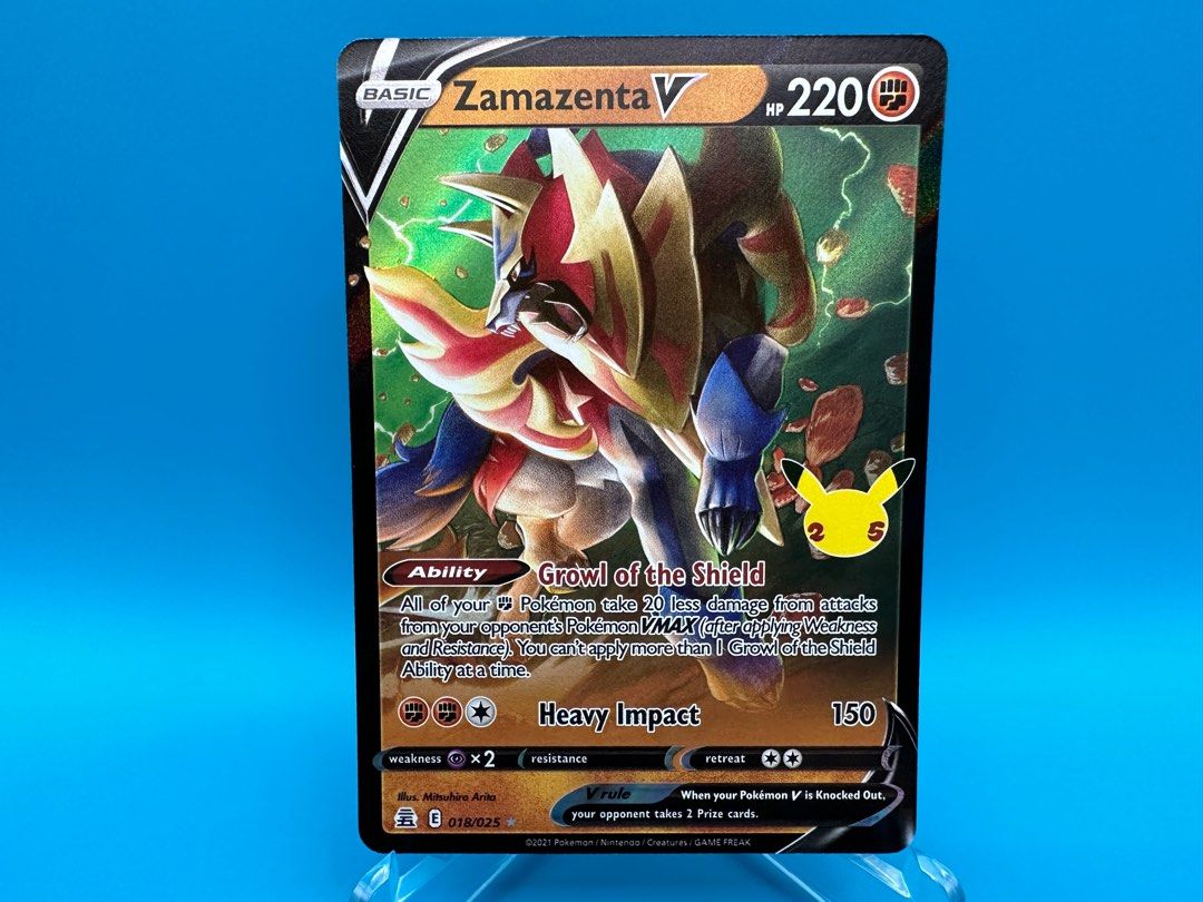 Zamazenta V ~ Celebrations ~ 018/025 Ultra Rare ~ Pokemon Cards