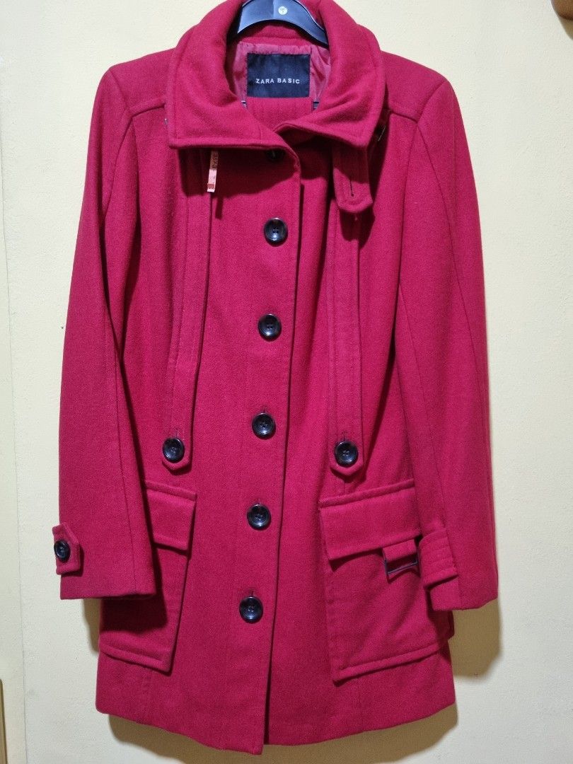 Zara Basic Red Coat