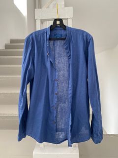 Zara Linen Long Sleeve Shirt