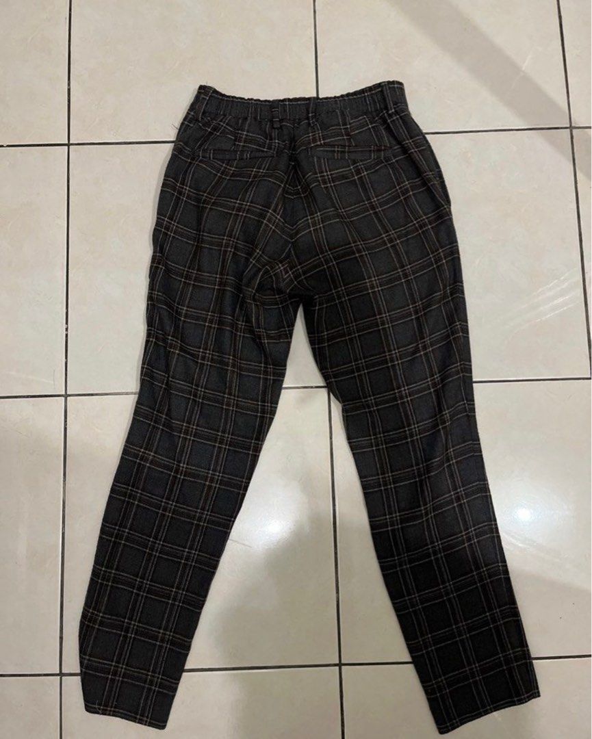 Zara tartan pants discount