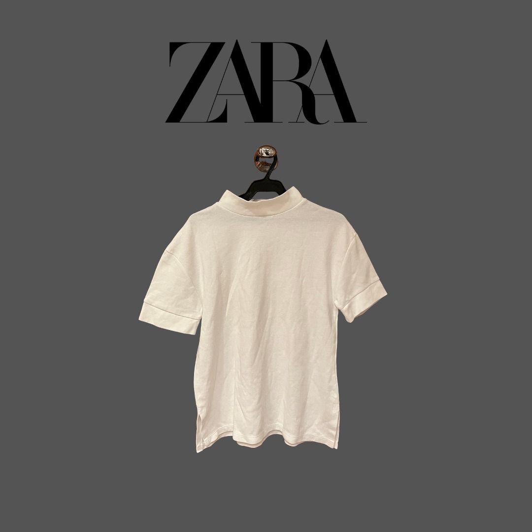 Zara TRF Mock Turtleneck Short Sleeve Top (Category: Shirts) located in Makati City. Submitted by chi.declutters (Listing ID 1213700320, Image 1). Description: .
