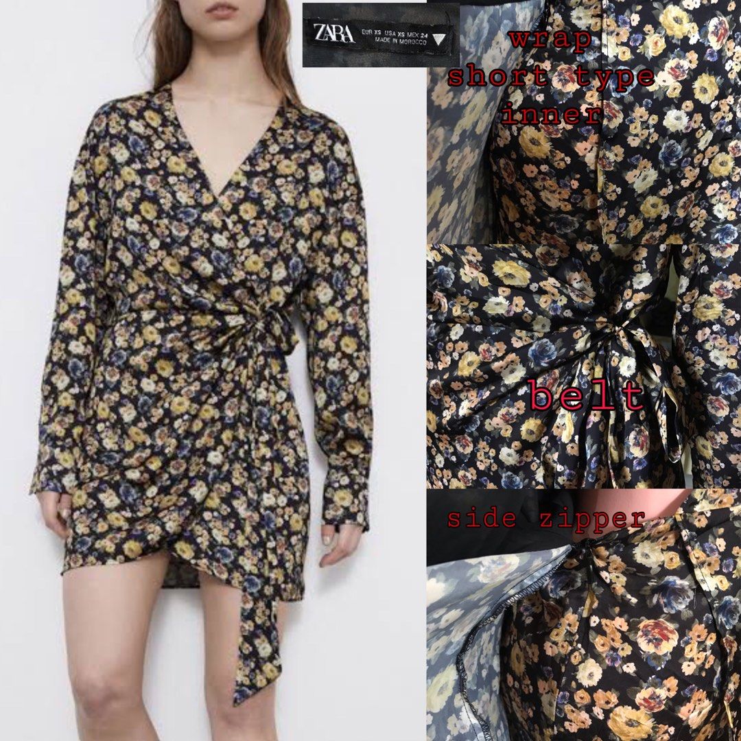 Zara Wrap dress, Women's Fashion, Dresses & Sets, Dresses on Carousell