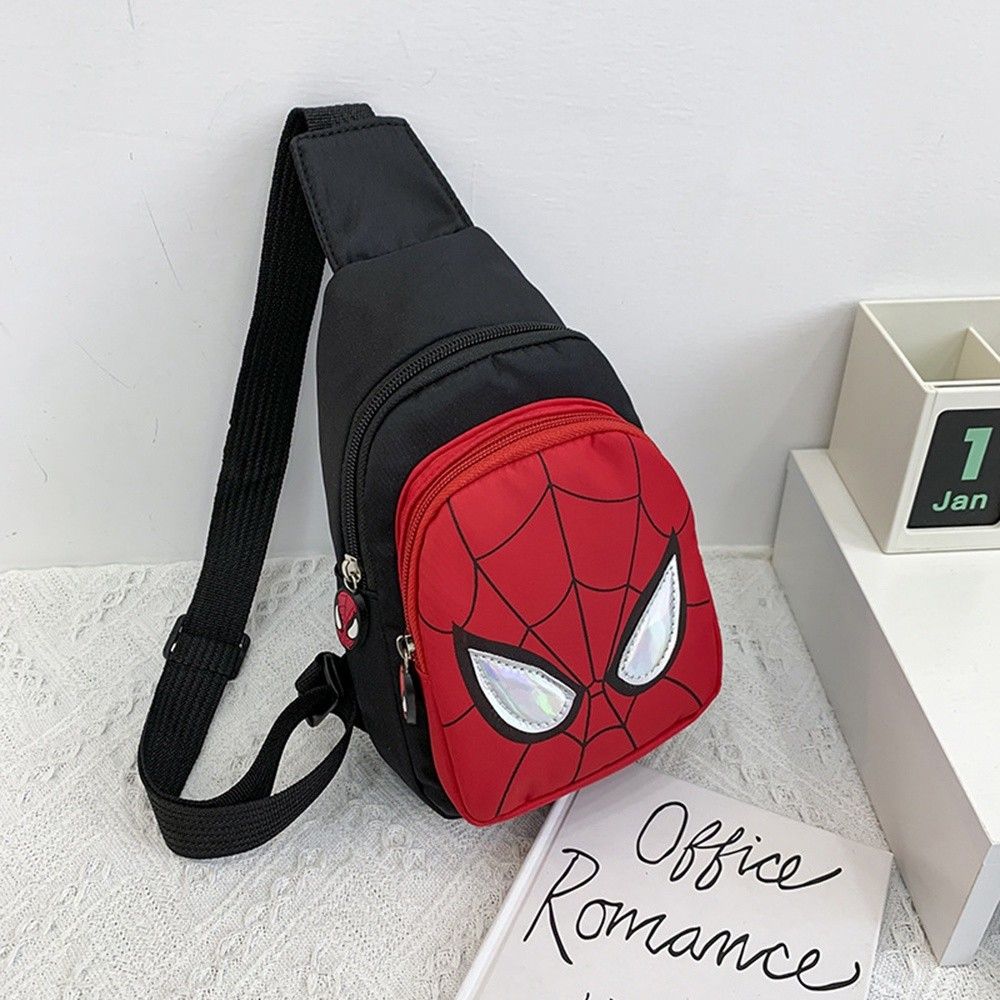 0New Spiderman Bag Kids Cartoon Spider Man Crossbody Chest Bag Boys Girls Messenger Bag