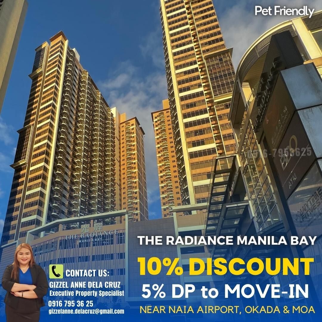 10 Discount 1br with balcony facing amenity and Manila bay for sale at