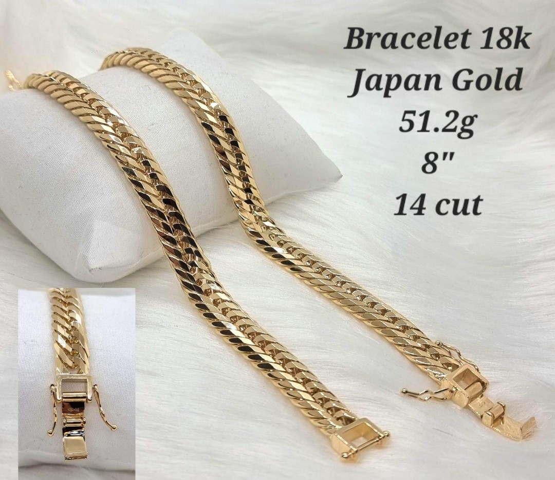 K18 Yg Mcut Bracelet 17cm - アクセサリー
