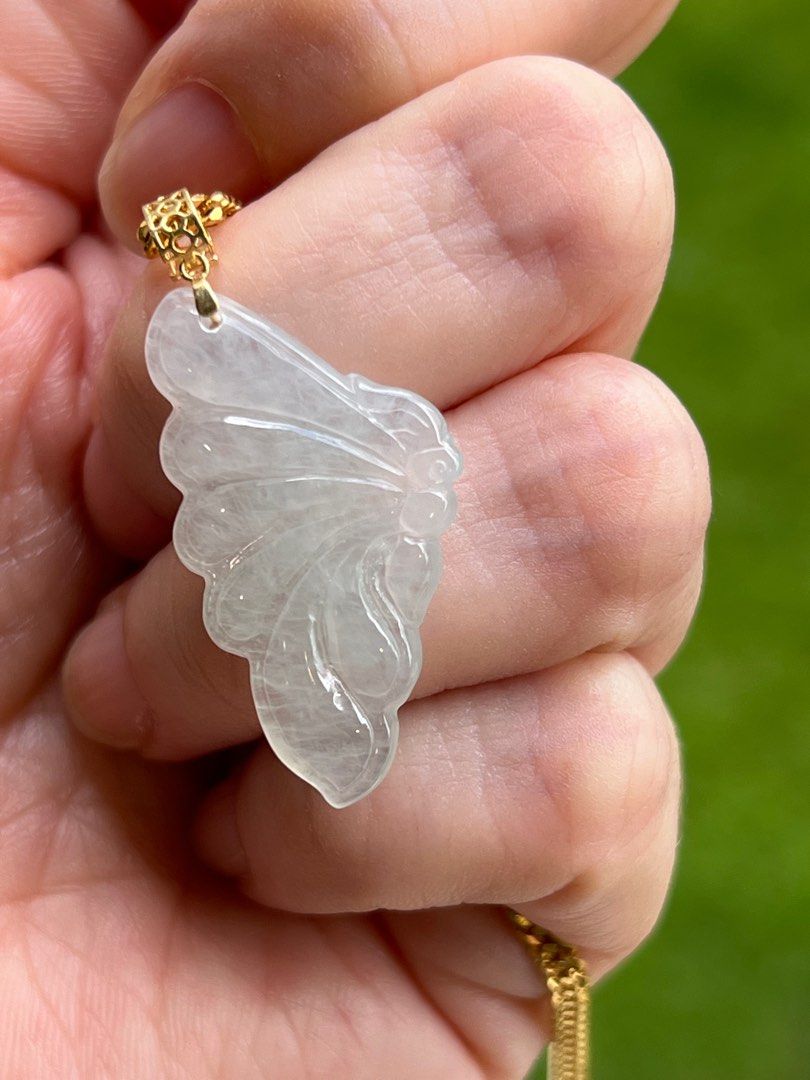 18K Gold Bail Jadeite Jade Pendant Type A Burmese Jade Jadeite