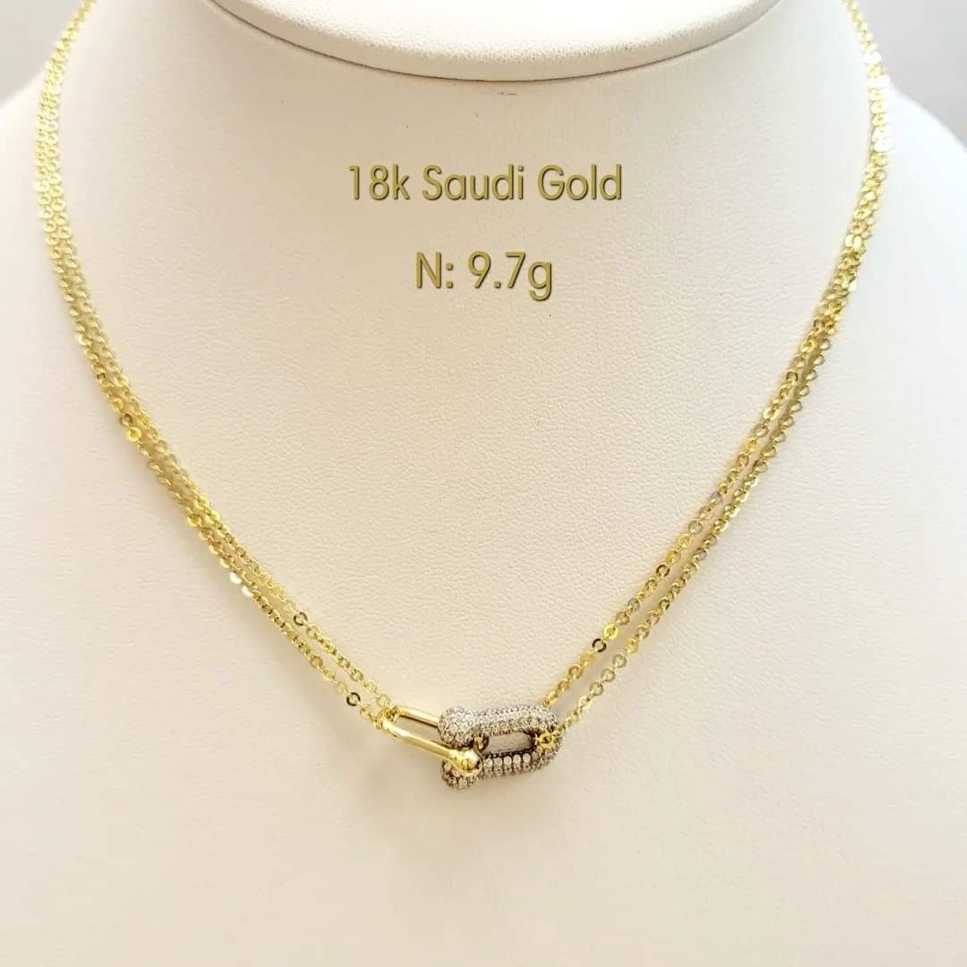 18K Saudi Gold Necklace, Women's Fashion, Jewelry & Organizers, Necklaces  on Carousell