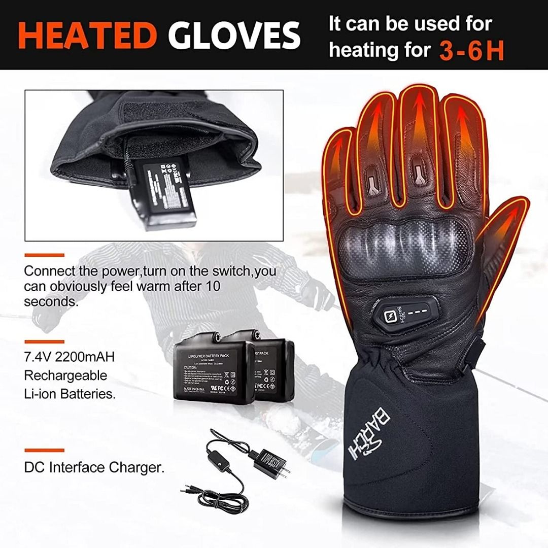 Mens heated outlet motorcycle gloves