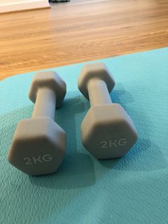 2KG Dumbbell and 2.25KG  Strap on Ankle/ Wrist Weights