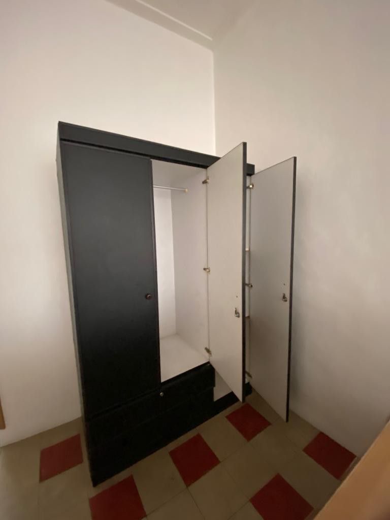 3 Door Black Wardrobe with keys, Furniture & Home Living, Furniture, Shelves, & Racks