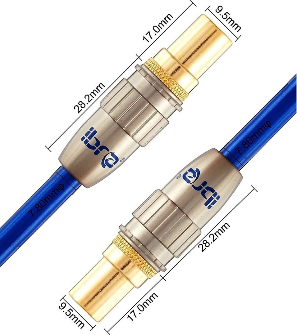 3M HDTV Antenna Cable TV Aerial Cable Premium Freeview Coaxial
