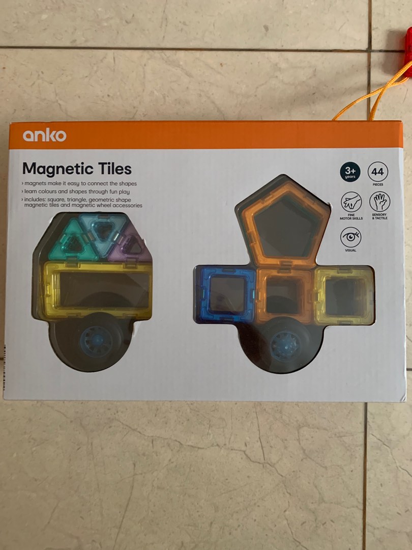Kmart 44 piece magnetic tiles set store