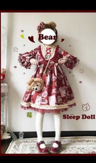 【全新】草莓餐具 你別睡家 蘿莉塔 lolita 洋裝 連身裙 軟妹