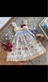 【全新】蘋果下午茶 你別睡 蘿莉塔 lolita 荷葉邊吊帶洋裝 JSK 連身裙 軟妹