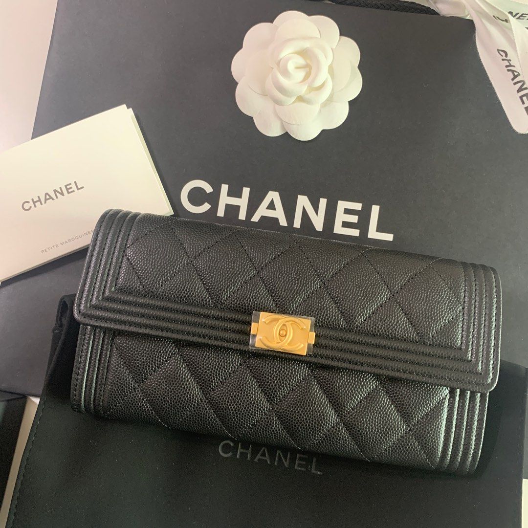 CHANEL Boy Chanel Long Flap Wallet A80286