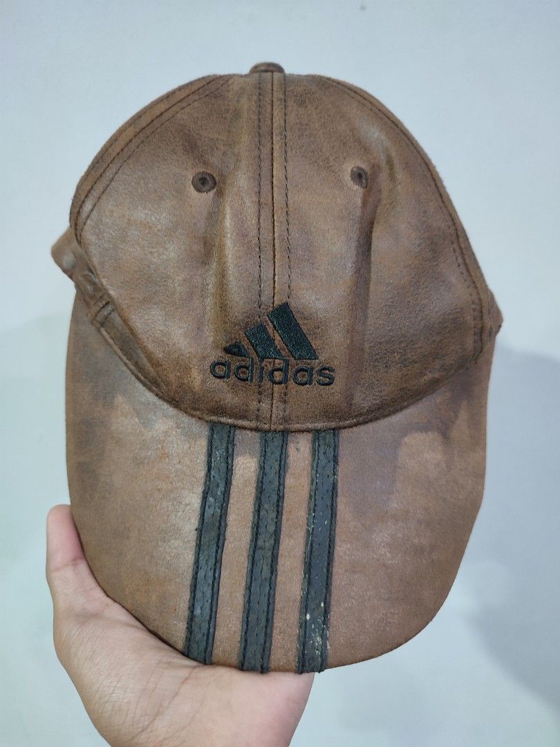 Leather sales adidas hat