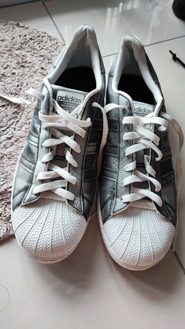 adidas silver reflex superstar, Men's Fashion, Footwear, Sneakers on  Carousell
