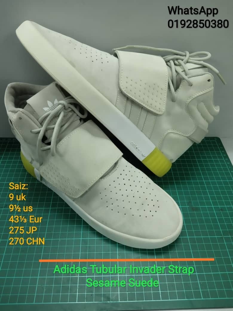 Adidas tubular invader top strap sesame