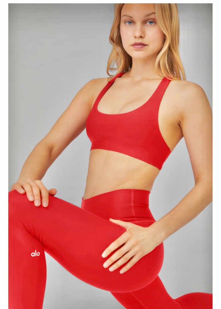 Alo Yoga Highwaist 7/8 Airlift Leggings Red Hot Summer Small, 女裝, 運動服裝-  Carousell