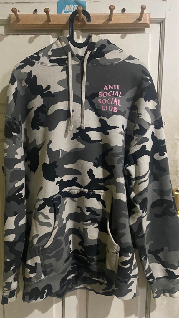 Anti social social club army hoodie discount