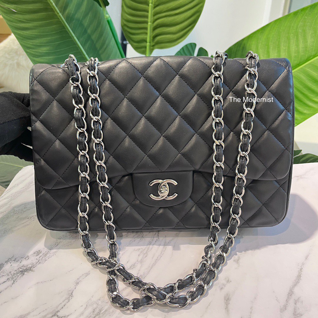 Chanel jumbo silver top