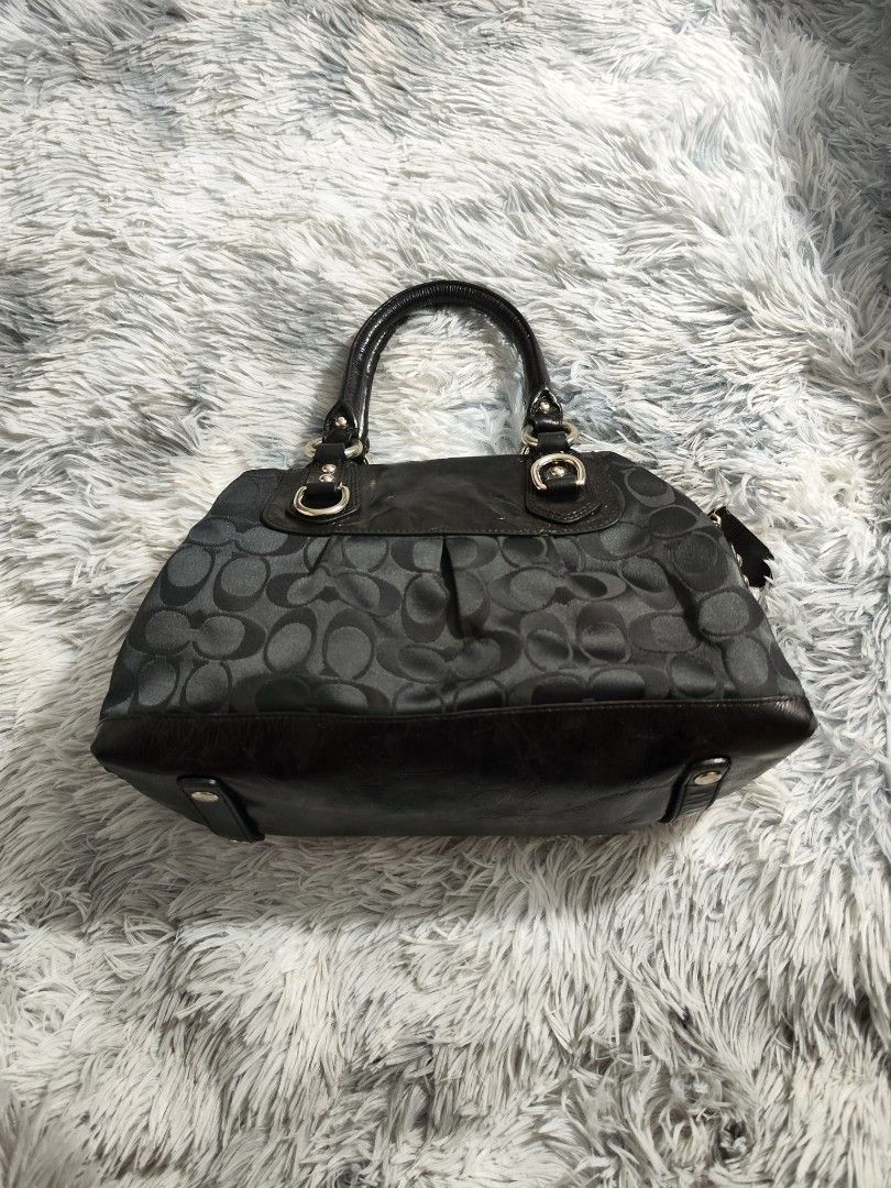 Black fabric best sale coach purse