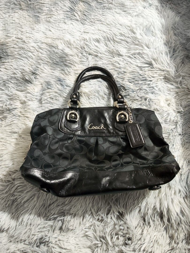 Authentic Coach Black Fabric Bag