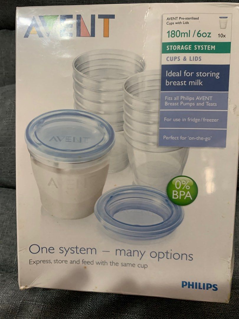 Avent Pre Sterilised Cups with Lids