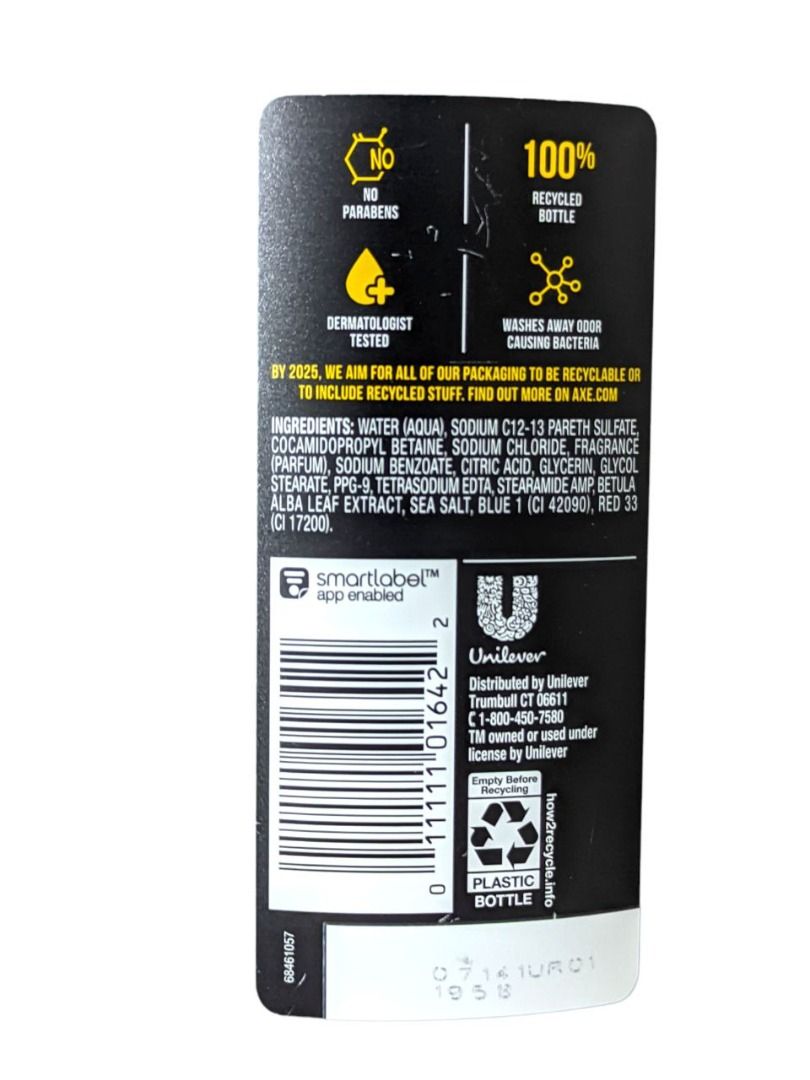 AXE Body Wash for Smooth Skin InstaHydrate Birch Water & Sea Minerals