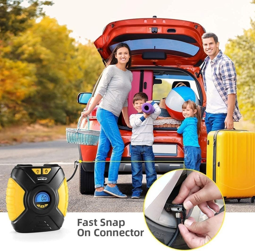 Car tyre inflator deals air compressor pump