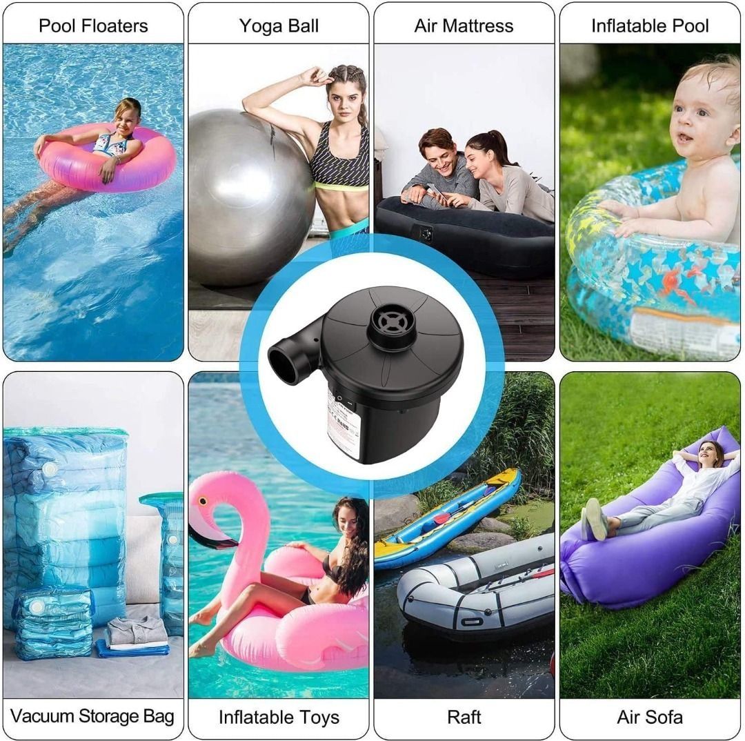 [B1775] KERUITA Electric Air Pump, Air Mattress Portable Pump for