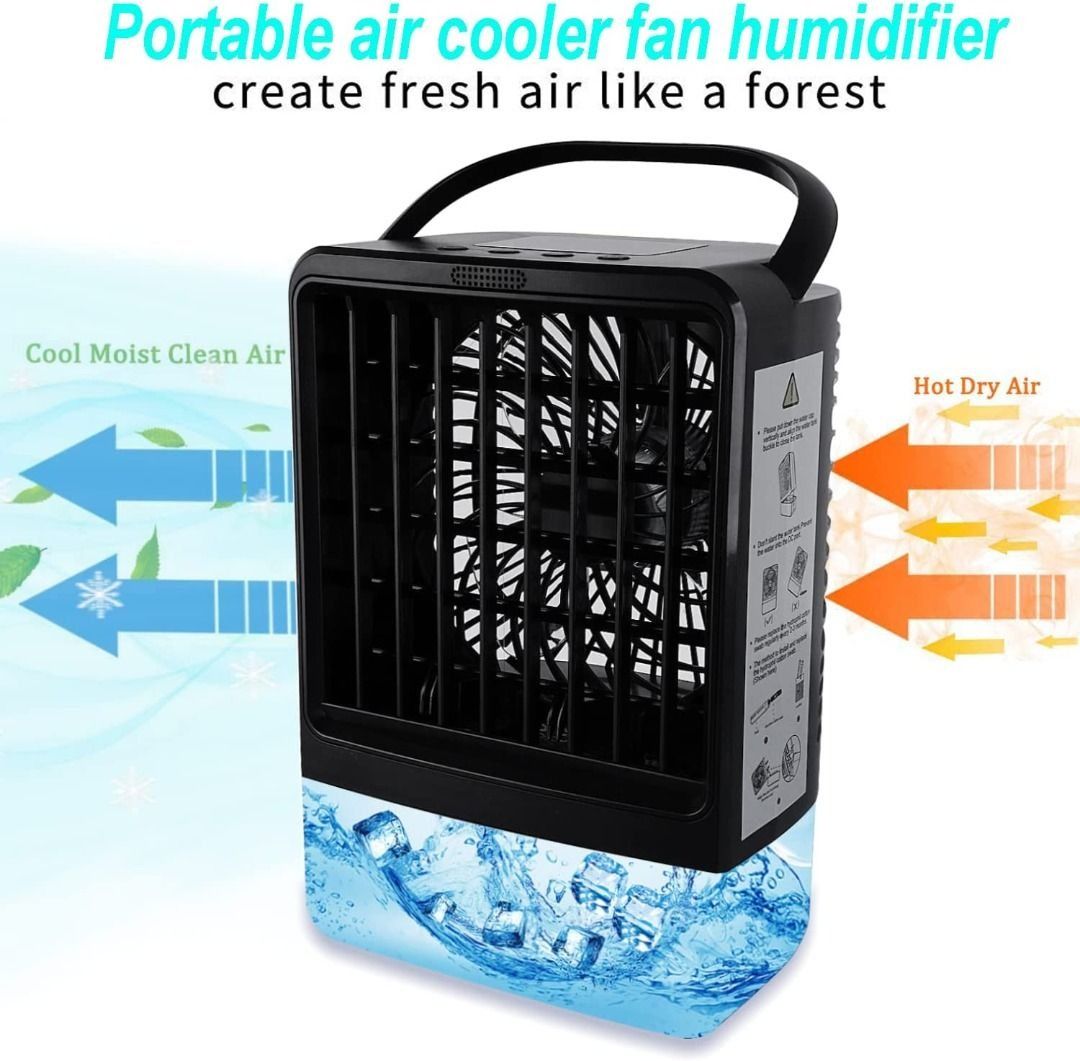 Mini air conditioning shop fan battery