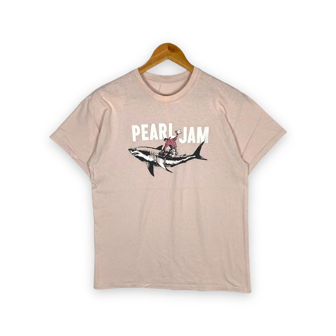 Baju Band PEARL JAM Shark Cowboy T Shirt Grunge Nirvana Streetwear