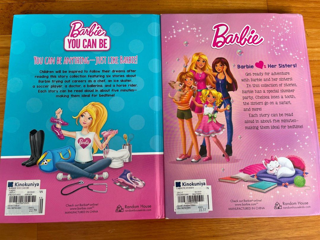 Barbie 5 minute stories over pages of stories to b read like new no folded or yellow pages both for 30