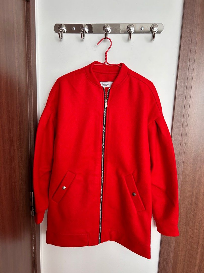Bershka deals red coat