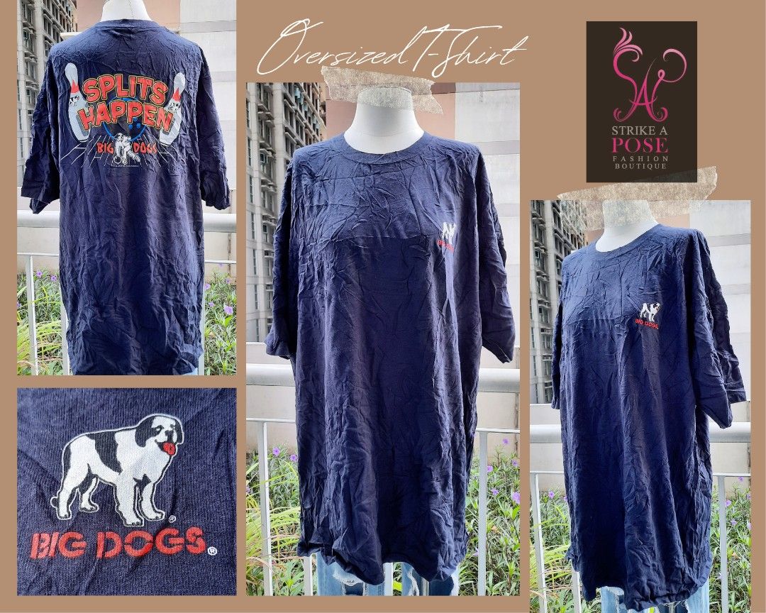 Big Dogs (Splits Happen) Bowling Shirt, Men's Fashion, Tops & Sets