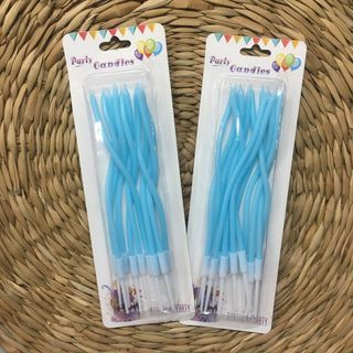 Blue Thin Long Candles