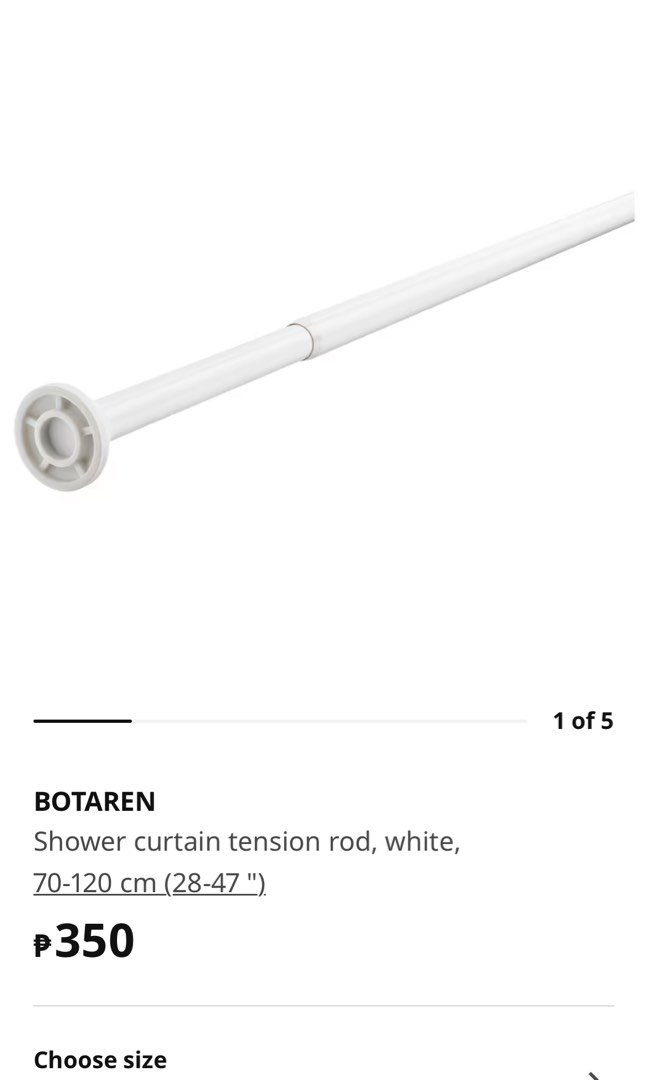 IKEA Shower Rod, Furniture & Home Living, Bathroom & Kitchen Fixtures