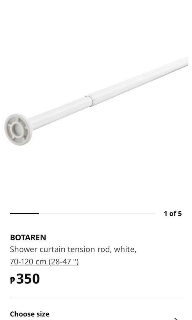 IKEA Shower Rod, Furniture & Home Living, Bathroom & Kitchen Fixtures