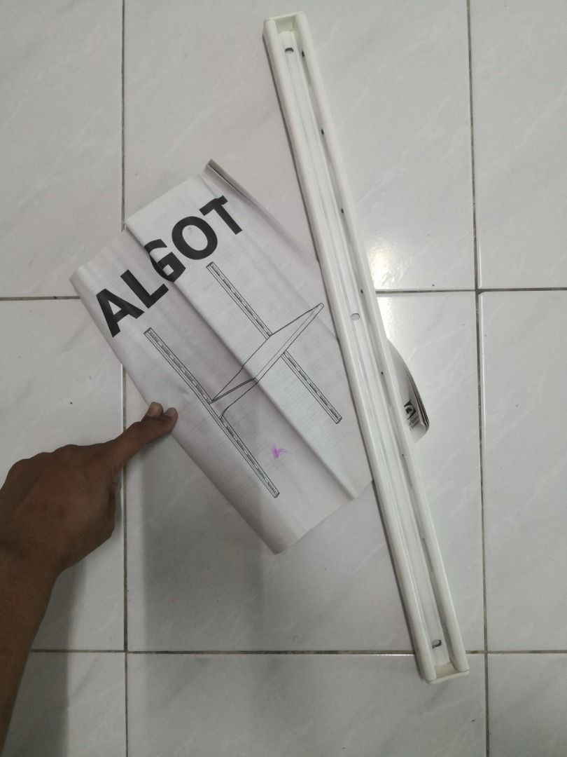 Ikea Algot Suspension Rail Mounting Shelf System, Furniture & Home