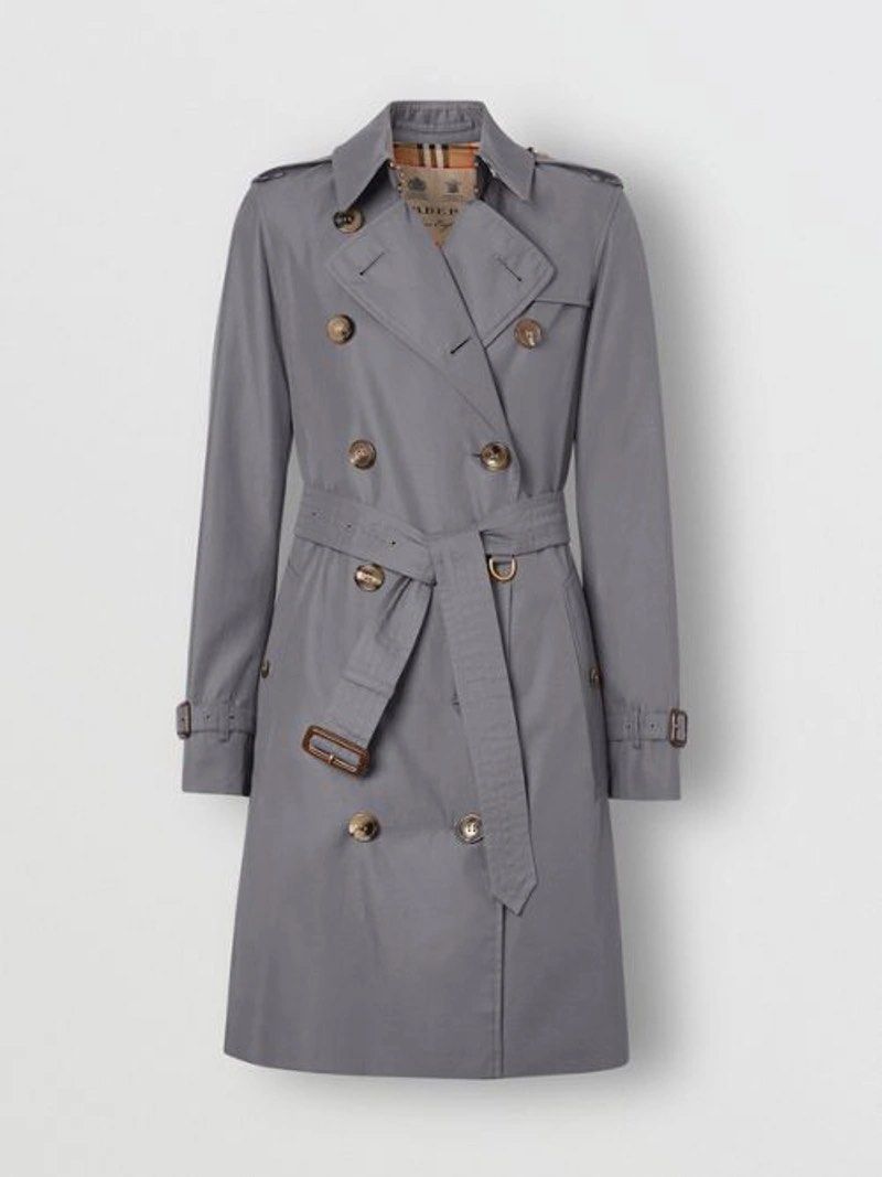 Burberry Kensington Heritage Trench Coat in Mid Grey Women s