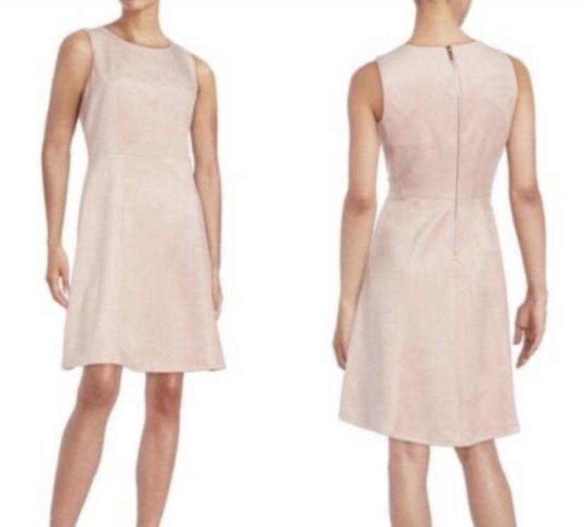 Calvin Klein Primrose Pink Suede A-Line shift dress, Women's Fashion,  Dresses & Sets, Dresses on Carousell