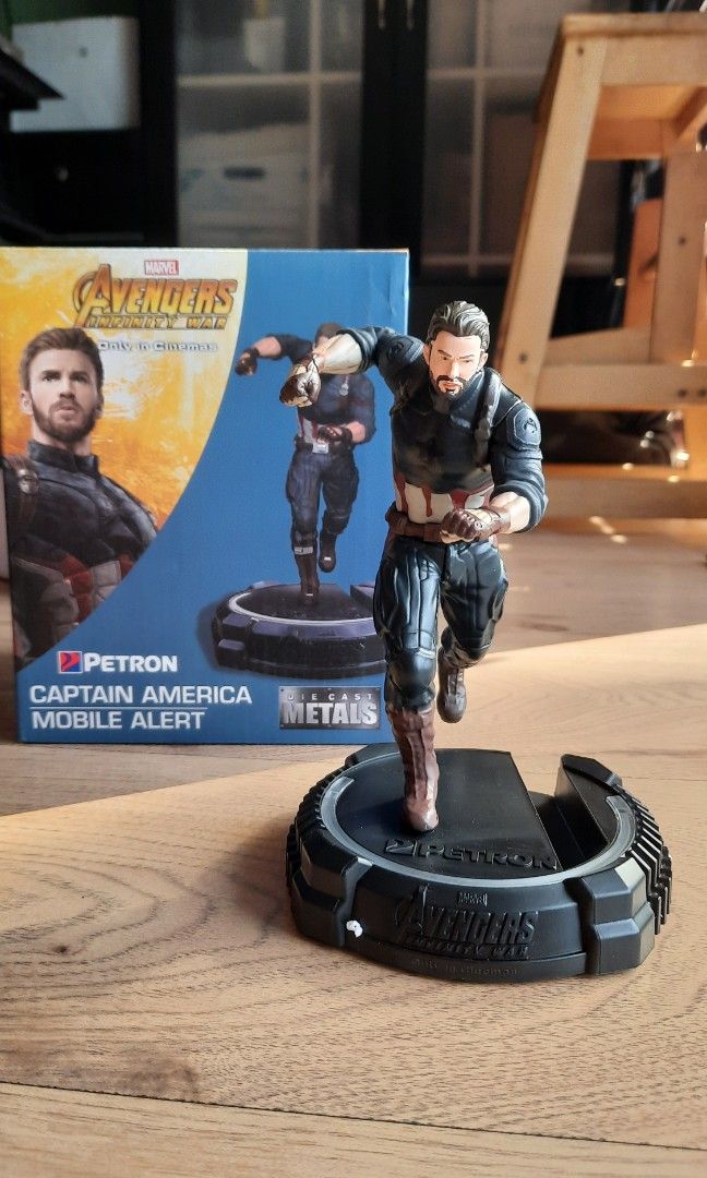 Captain America Mobile Alert Stand Heavy Casting, Hobbies & Toys, Toys ...