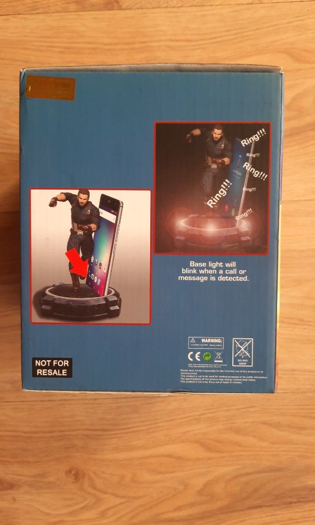 Captain America Mobile Alert Stand Heavy Casting, Hobbies & Toys, Toys ...