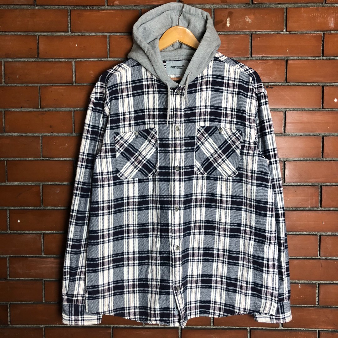 Carhartt hotsell flannel hoodie