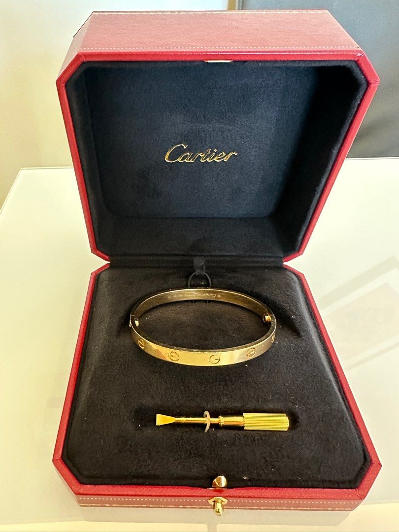 Cartier Love Bracelet 18cm Authentic Local Set