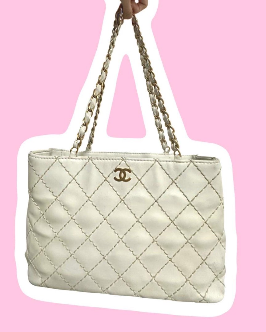 Chanel wild stitch tote, Luxury, Bags & Wallets on Carousell