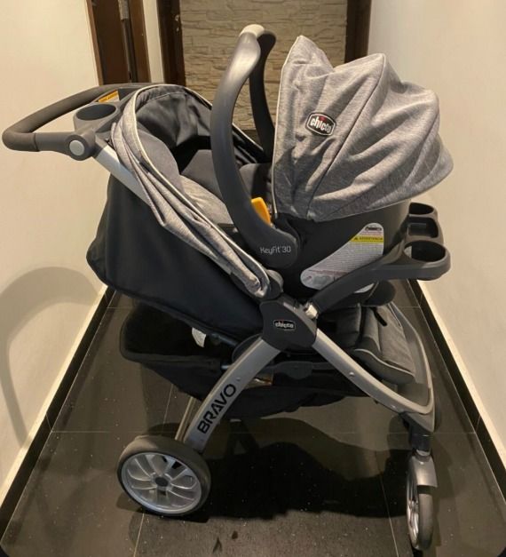 Chicco Bravo Trio Travel System with Full Size Stroller Nottingham 47.62 Pounds